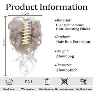 Venta al por mayor de moda elástico para el pelo <span class=keywords><strong>Scrunchie</strong></span> Cola de Caballo pinzas para el pelo moño accesorios Donut Updo Cola de Caballo extensión - Product Image 2
