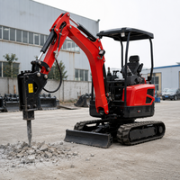 Mini-excavatrice compacte sur chenilles de 0,8 à 1,8 tonnes, moteur haute efficacité, attache rapide, livraison gratuite, EPA EURO5