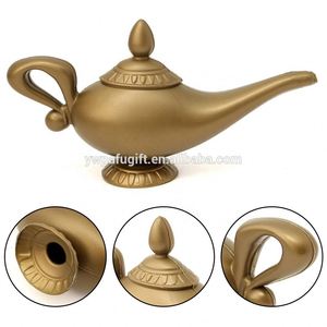 Gold Genie for Halloween Arabian Costume <b>Props</b> Lamp - Product Image 4