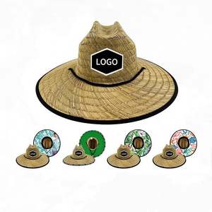 Sombreros de Paja para Hombre al por Mayor, Sombreros de Playa de Ala Ancha para Protección Solar, Sombrero de Paja de Salvavidas con Logotipo Personalizado, Diseño OEM/ODM - Product Image 5