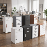 Lemari Arsip Kantor Minimalis 5 Laci dari Baja, Model Berdiri, dengan Kunci Anti Maling, Tahan Lembab & Desain Portabel