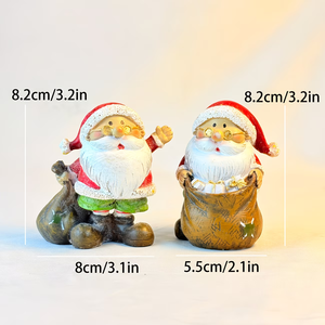 Figuras Decorativas de Resina de Santa Claus con Bolsas de Regalo - Decoración Navideña Multifuncional para el Hogar y la Sala de Estar - Product Image 5