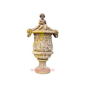 Pot de fleurs élégant et moderne en marbre avec statue de <span class=keywords><strong>dame</strong></span> – Durable et écologique pour le salon, le jardin et la cour - Product Image 6
