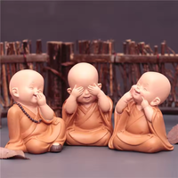 Statue de moine en résine créative, Shao Lin Kung Fu, bébé moine, statues de Bouddha