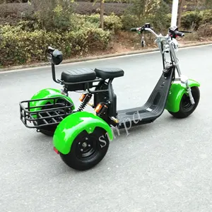 1000W 2000W Citycoco Ban Ban Ban Dewasa 3 Wheel Electric Scooter Jalan Hukum/Electric Golf Scooter/Skuter Listrik Sepeda Roda Tiga