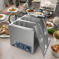 Bain Marie électrique en acier inoxydable haute puissance 1200W Bain-marie Buffet contrôle de la température soupe Bain Marie présentoir chauffe-aliments