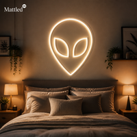 En stock : Enseigne néon Alien, Lumière néon LED alimentée par USB 5V, Compatible avec boîtier de batterie, Décoration murale pour salle de jeux, bar, man cave, fête