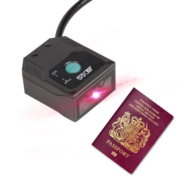 EDOO F40-35 Industrial Module Fixed Passport OCR MRZ 1D 2D Barcode Readers USB COM Interface Laser Fixed Mount Barcode Scanner