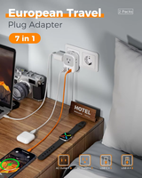 Adaptateur de voyage européen de haute qualité, adaptateur de prise de voyage Type-C et convertisseur de puissance, adaptateur de voyage UE pour téléphone