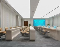 Panneau LED rétroéclairé sur mesure en film mat souple pour plafond tendu - IP65, anti-éblouissement UV, cadre en aluminium pour salle de réunion
