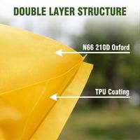 Tissu Oxford en nylon 100% haute ténacité 210D laminé TPU pour radeau gonflable, résistant à l'abrasion et à l'hydrolyse