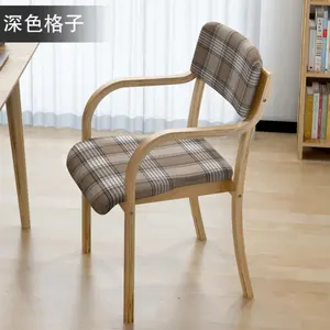 เก้าอี้รับประทานอาหารทำจากไม้แข็งแรง,เก้าอี้ที่วางแขนด้านหลังแบบนอร์ดิกที่เรียบง่ายทันสมัยโค้งงอ