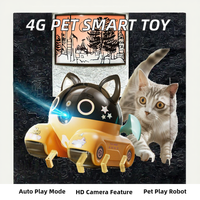 Caméra de surveillance pour animaux de compagnie WiFi sans fil, moderne, adorable, en forme de tunnel, avec IA pour chiens et chats - Rechargeable, en plastique durable, anti-ennui