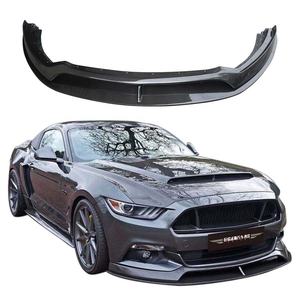 Nuevo Lip Delantero de Fibra de Carbono LARIDAS para <span class=keywords><strong>Ford</strong></span> <span class=keywords><strong>Mustang</strong></span> 2015-2017, Estilo AC, Divisor de Parachoques, Kit de Carrocería con Recortes para Enganche de Remolque, 100% - Product Image 1