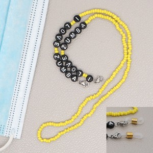 Go2boho Chaîne De Masquage De Perles Pour Hommes I LOVE ZUMBA Collier De Lettres Chaînes De Lunettes De Soleil - Product Image 5