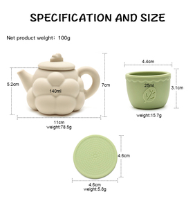 Juguetes Educativos de Cocina para Bebés, Juego de Té de la Tarde de Dibujos Animados, Silicona de Grado Alimenticio, Juguete para Niños Pequeños - Product Image 2