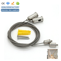 Kit complet de suspension par câble avec système de fixation par câble, installation facile, matériel de suspension au plafond pour panneau LED linéaire, éclairage de bureau