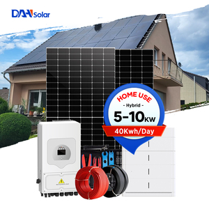 Sistema de energia solar growatt inversor híbrido 5000w 8000w 10000w kit solaire completo para a casa