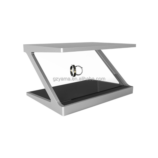 3D Holographic Display 180° 10.1inch Transparent Holographic Screen 3D Advertising Metal Pyramid Display