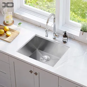 2218 Commercial Stainless Steel Single Bowl Kitchen Sink 3-5/8" North America Standard Size Rectangular Apartment Grey Sink