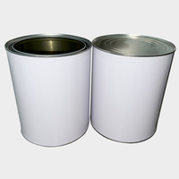 Bidon métallique mat personnalisé de 1000 ml à 5 L avec poignée, conteneur de stockage de peinture automobile, réservoir d'huile directement de l'usine