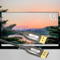 Câble optique actif 8K 60Hz AOC DP 1.4 vers DP, câble de transmission de données vidéo, fibre optique, câble UHD pour application longue distance