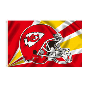 Impresión personalizada 3x5 pies 100% poliéster bandera personalizada <span class=keywords><strong>Kansas</strong></span> <span class=keywords><strong>City</strong></span> Team Chiefs bandera fútbol Nfl Bandera de Chiefs - Product Image 3