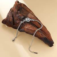 Bracelets Myshape en acier inoxydable avec symbole de la paix, perles et chaîne, pour femmes et hommes, bijoux anti-guerre, cadeau