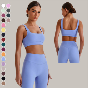 Soutiens-gorge de sport personnalisés en gros pour femmes avec rembourrage et soutien, dos évidé, pour fitness, <span class=keywords><strong>gym</strong></span>, yoga et entraînement - Product Image 1