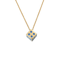 Collier pendentif dés pour hommes, breloque cube géométrique, bijoux de mode, vente en gros