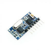 Módulo Receptor Inalámbrico RX480E 433Mhz 4 Canales DC 3.3V-5V EV1527 Decodificador de Código de Aprendizaje Receptor Heterodino RX480E