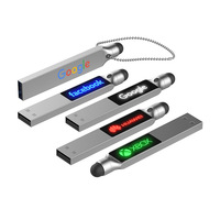 Logo d'éclairage de lecteur flash de logo mené par laser de clé USB avec le pavé tactile