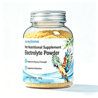 Poudre d'électrolytes Waylemo, produits de santé pour animaux de compagnie pour l'hydratation et la récupération, compléments et vitamines pour chiens, chats, oiseaux, 60g
