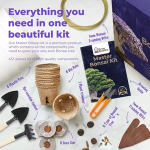 Exótico Premium <span class=keywords><strong>Bonsai</strong></span> Starter Kit Square Flower Pot Design con Master Tool Set para Home Garden <span class=keywords><strong>Bonsai</strong></span> Trees - Product Image 3