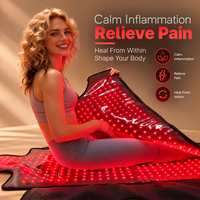Couverture de luminothérapie rouge intégrale 660nm 850nm, tapis LED infrarouge proche, sac de couchage pour soulagement de la douleur à domicile