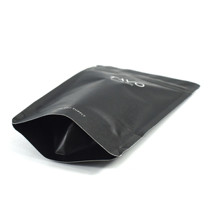 Sacchetto Stand-up Personalizzato con Zip in Carta Kraft Biodegradabile Impermeabile e Plastica, Busta Nera in Mylar con Logo - Product Image 2