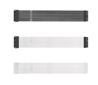 24-Pin ATX 4 + 4-Pin EPS, Kit kabel ekstensi catu daya 2X6 + 2-Pin PCI-E 30 cm dengan lengan 18AWG