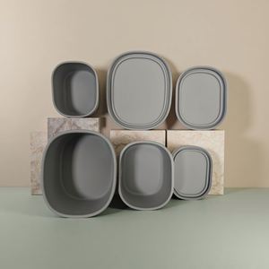 Boîte à lunch en silicone de qualité alimentaire, compatible micro-ondes et résistante à la chaleur, récipient pour aliments pour bébés, stockage hermétique, boîte bento pliable - Product Image 5