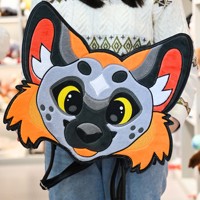 Sac à dos en PU personnalisé en forme d'animal 3D, style Kawaii, en peluche, motif loup, sac à main irrégulier pour femme, fabriqué sur mesure