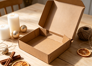 Eco-Friendly High-End Kraft Corrugated Paper Die Cut Folded Box Without Glue <b>Square</b> Shape Anti-Crush & Damage Resistance - Product Image 2