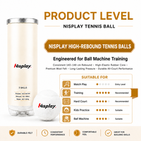 Balles de tennis Nisplay Extra Duty professionnelles, rebond de 140-148 cm, feutre de laine haute pureté pour machine à balles, entraînement de tennis