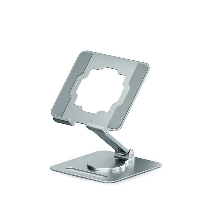 Uniquely designed 360 mobile and stand tablet holder professional metal Portable foldable stand holder desktop tablet holder