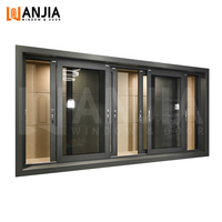 Diseño gráfico de aluminio Ventanas de aluminio horizontales Ventana corredera de balcón impermeable
