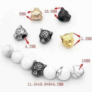 yunnique Leopard Head Beads 8mm 10.8mm 11.5mm Stainless Steel <b>Spacer</b> For Bracelet Making DIY Jewelry Components - Product Image 1