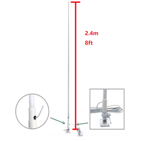 Antena Marina VHF Clásica Shakespeare 5206-N de 2.4M (8 pies), 156-163MHz, 156.8MHz AIS, 6dBi, para Radio Marina y Barcos de Pesca - Product Image 1