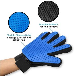 Manufacturer Wholesale Custom Packing Hot Sale Gentle Deshedding Cleaning <b>Bath</b> Grooming Pet Hair Removal Glove - Product Image 2