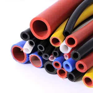 silicone rubber pipe extrude flexible braided silicone vacuum hose for car