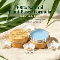 Baume à cuticules SAGALAGA 30g, hydratation intense pour les ongles et les cuticules, soin longue durée, beurre de karité, huile de jojoba, soin des ongles