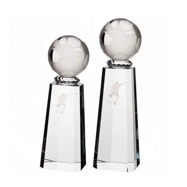 Soccer Rugby Crystal Trophy Glass Cup American Football Association Awards Crystal Award