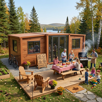 Maison conteneur extensible 3 chambres 20ft 40ft, maisonnette modulaire préfabriquée, cabine en acier pliable et portable, bureau, salle de bain
